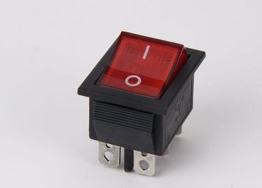 Lamp Push Button Rocker Switch Red Black 6 Pins ON OFF 5A 12V T110 Copper