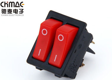 Double Pole Electrical Rocker Switches Waterproof No Light With Bridge